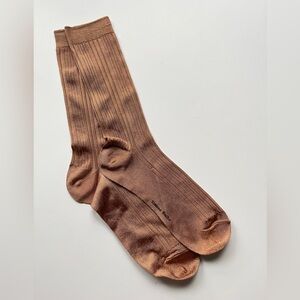 Simone Rocha Copper Ribbed Socks